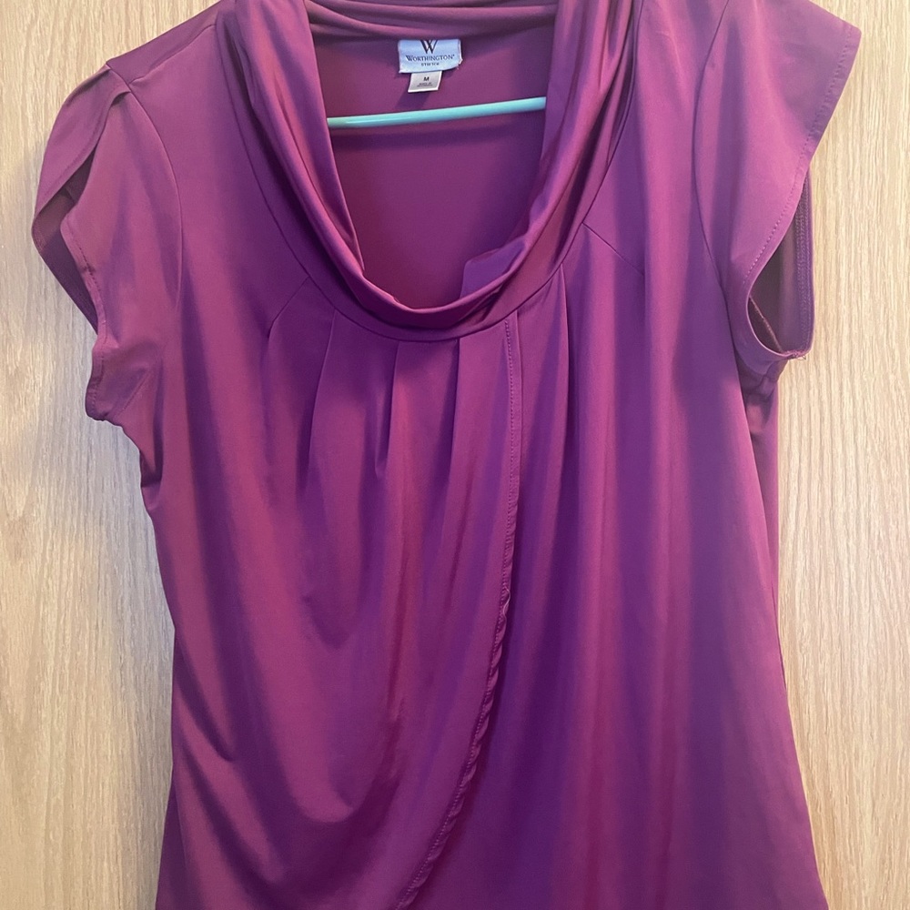 Worthington size medium purple blouse